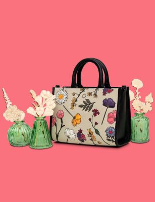 Yoshi Herbarium Leather Multiway Grab Bag Multicolour #6