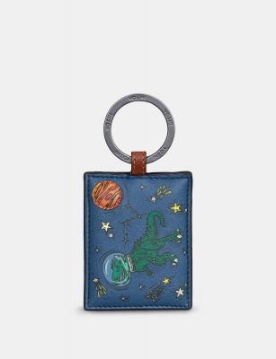 Yoshi Lost In Space Leather Keyring Blue