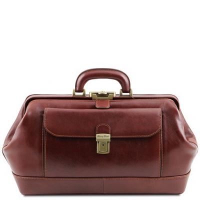 Tuscany Leather Bernini Dark Brown Leather Doctor Bag #2