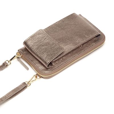 Elie Beaumont Italian Leather Phone Bag Bronze #3
