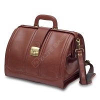 Elite Bags Brown Leather Traditional Gladstone Medical Case