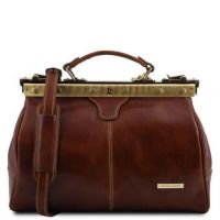 Tuscany Leather Michelangelo Brown Doctor Gladstone Leather Bag