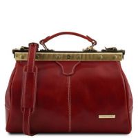 Tuscany Leather Michelangelo Red Doctor Gladstone Leather Bag