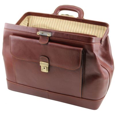Tuscany Leather Leonardo Brown Exclusive Leather Doctor Bag #8