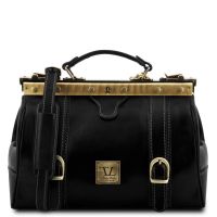 Tuscany Leather Monalisa Black Doctor Gladstone Leather Bag