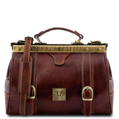 Tuscany Leather Monalisa Honey Doctor Gladstone Leather Bag #3