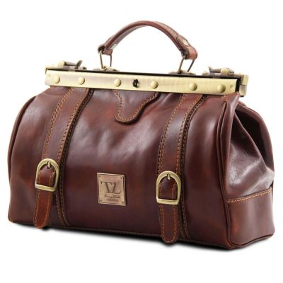 Tuscany Leather Monalisa Dark Brown Doctor Gladstone Leather Bag #6