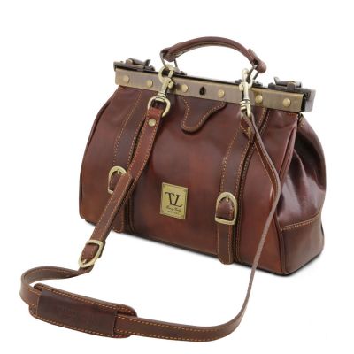 Tuscany Leather Monalisa Dark Brown Doctor Gladstone Leather Bag #7
