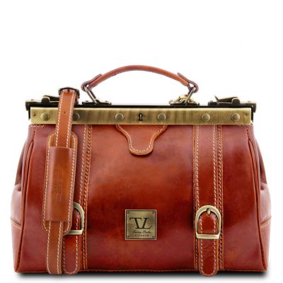 Tuscany Leather Monalisa Dark Brown Doctor Gladstone Leather Bag #4