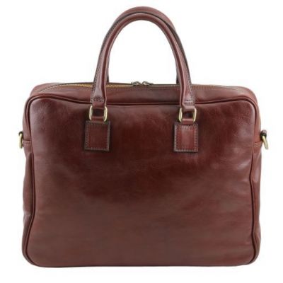 Tuscany Leather Urbino Brown Leather Laptop Briefcase #9