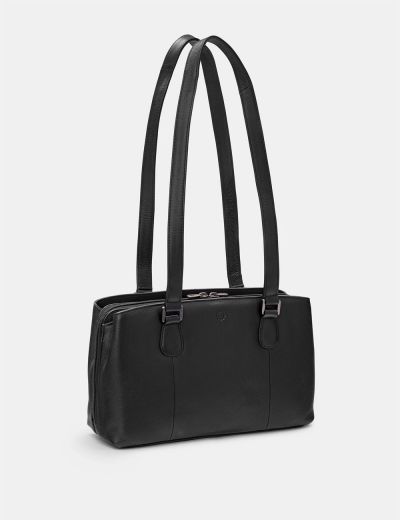 Yoshi Ealing Leather Shoulder Handbag Black #2